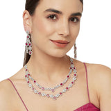 CZ Elegance Layered Necklace Set