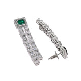 CZ Elegance Emerald Cut Zircons Jewellery Set