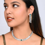 CZ Elegance Emerald Cut Zircons Jewellery Set