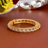 Sparkling Elegance Cz Studded Gold Plated Bangles