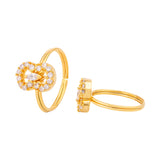 Brass CZ Gems Adorned Toe Rings