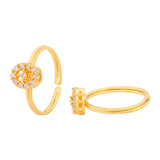 Zircon Gemstones Adorned Toe Rings