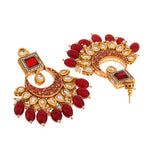 Kundan Elegance Red Stones Jewellery Set