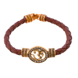 Om Leather Bracelet Style Rakhi