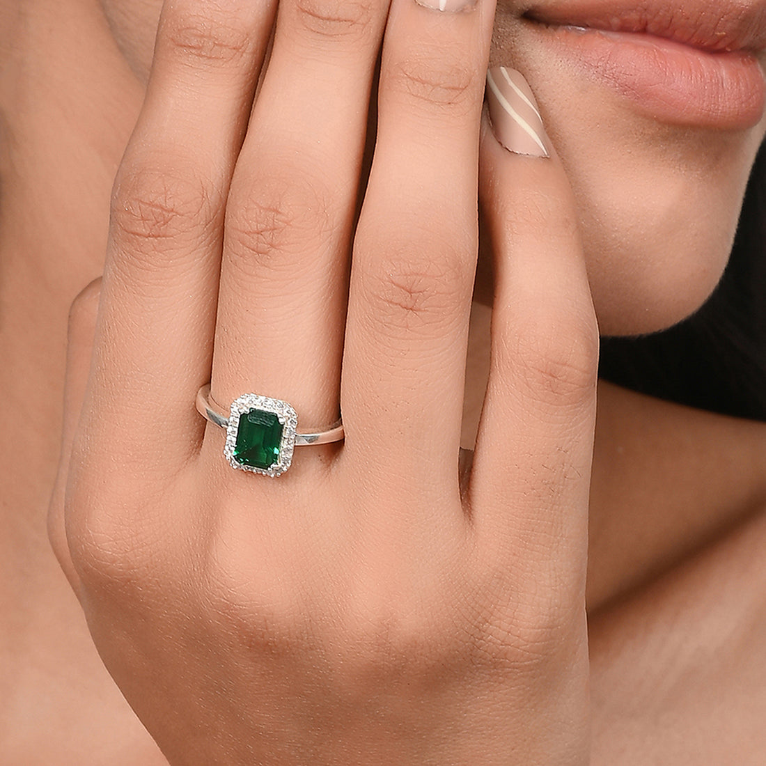 Buy EMERALD RINGS for Women, GREEN Gold Ring, Oval Dark Green Crystal Stone,  May Birthstone Jewelry Gifts for Her May Birthstone Gem R4016B Online in  India - Etsy