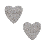 925 Sterling Silver Heart Ear Studs