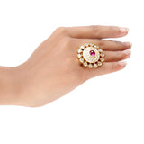 Kundan Stanza Ethnic Style Ring