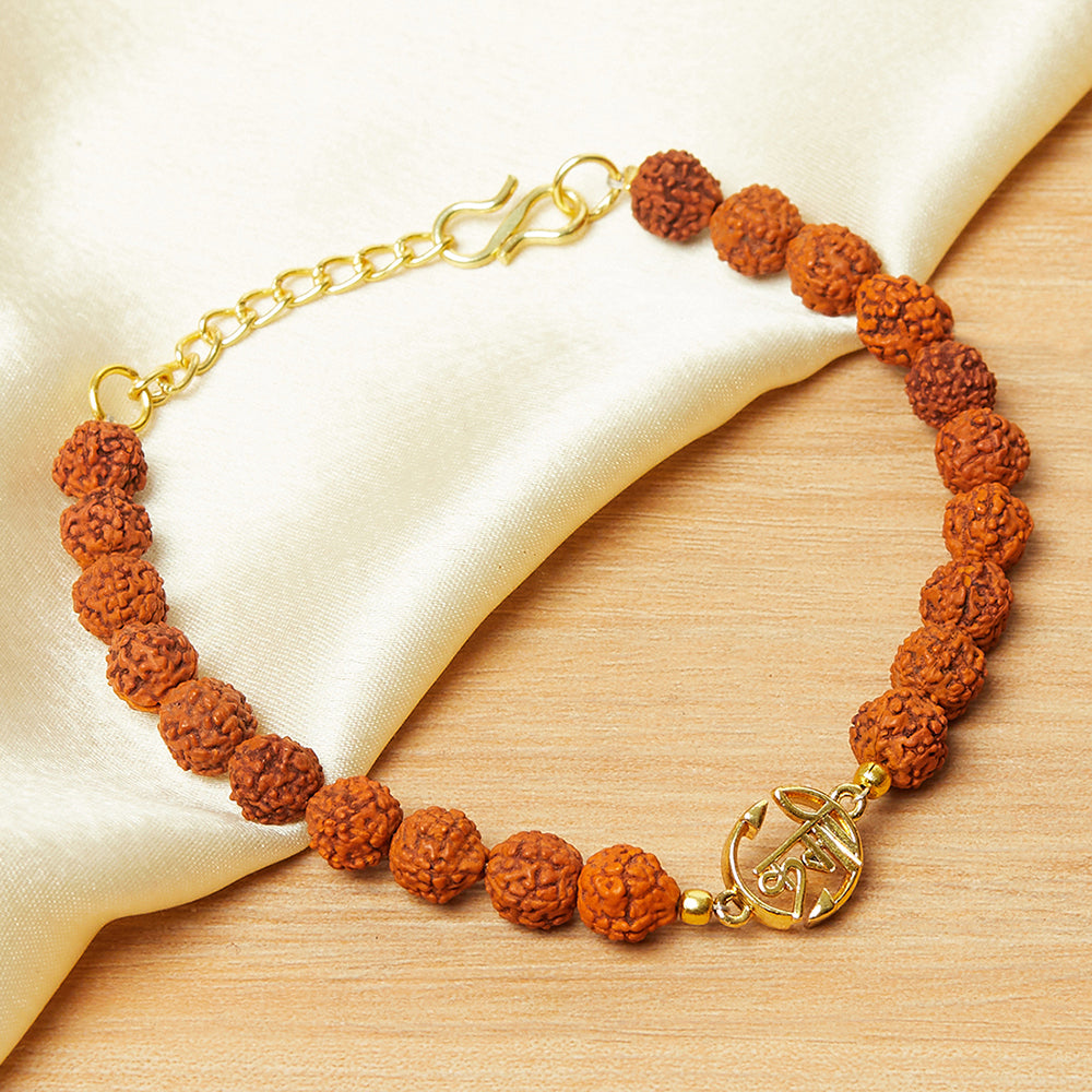 Buy Online Mahadev Shiva 5 Mukhi Rudraksha Bracelet | jewellery for men |  menjewell.com