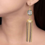 Jumki Styled Gold Toned Dangler Earrings For Women