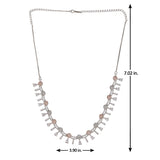 Cz Elegance Dual Tone Teardrop Necklace Set