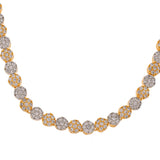 Cz Elegance Dual Tone Stone-Studded Necklace Set