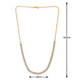 Cz Elegance Dual Tone Stone-Studded Necklace Set