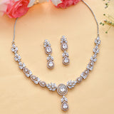 Sparkling Elegance Round and Teardrop Cut CZ Jewellery Set