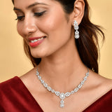 Sparkling Elegance Round and Teardrop Cut CZ Jewellery Set