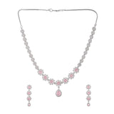 Sparkling Elegance Victorian Inspired Pink and White CZ Jewellery Set