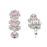 Sparkling Elegance Victorian Inspired Pink and White CZ Jewellery Set