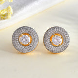 Sparkling Elegance Round Cz Stud Earrings