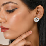 Sparkling Elegance Round Cz Stud Earrings