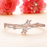 Sparkling Elegance Teardrop Cut CZ Overlap Bracelet