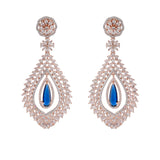 Sparkling Elegance Teardrop Zirconia Embellished Dangler Earrings