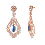 Sparkling Elegance Teardrop Zirconia Embellished Dangler Earrings