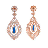 Sparkling Elegance Teardrop Zirconia Embellished Dangler Earrings