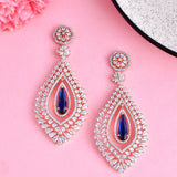 Sparkling Elegance Teardrop Zirconia Embellished Dangler Earrings