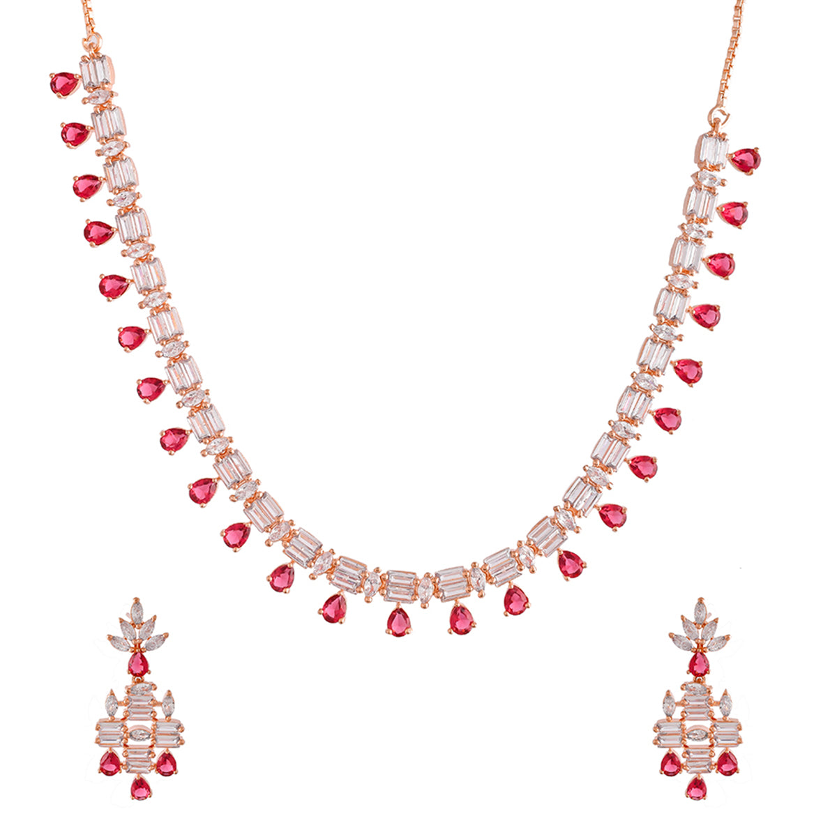 Long hot sale cz necklace