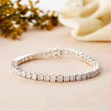 Sparkling Elegance Cz Studded Silver Bracelet