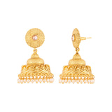 Gold Toned Traditional Jhumka Drop Earrings