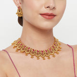 Gold Plated Brass Necklace Set