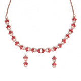 Sparkling Elegance CZ Embellished Necklace Set