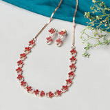 Sparkling Elegance CZ Embellished Necklace Set