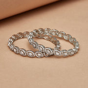 CZ Elegance Shiny Stones Studded Designer Bangles