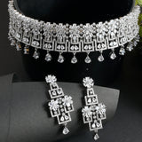 Sparkling Opulence Floral Choker Jewellery Set