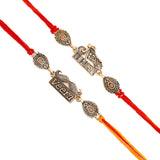 Set of Two Attractive Rakhis With Roli Chaawal Pack