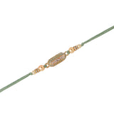 Exquisite Beaded Rakhi With Roli Chaawal Pack