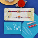 Set of 2 Multicolor Thread Rakhis With Beautiful Beads