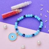 Blue Beads Decked Evil Eye Convertible Rakhi