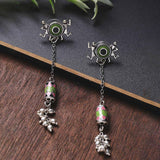 Adorned Spin Tribal Motifs Drop Earrings