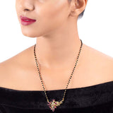 Mayur Red Gems Mangalsutra