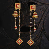 Temple Bell Asymmetrical Earrings