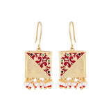 Tahira Glorious Red Lantern Earrings