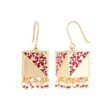 Tahira Glorious Red Lantern Earrings