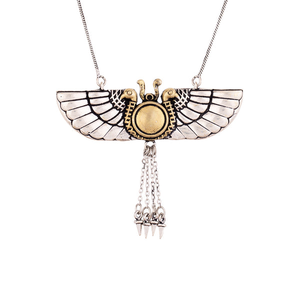 Cleopatra Scarab Beetle And Falcon Wings Necklace – VOYLLA