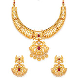 Utsav Red Stone Necklace Set