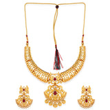 Utsav Red Stone Necklace Set