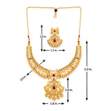 Utsav Red Stone Necklace Set