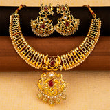 Utsav Red Stone Necklace Set