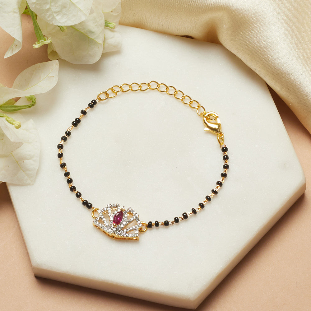 Special custom Lab-grown diamond Mangalsutra bracelet ✓💎💎 Made right 🌸 .  Send a DM for details 💎 👉14k Hallmarked Gold👈 👉Affordable… | Instagram
